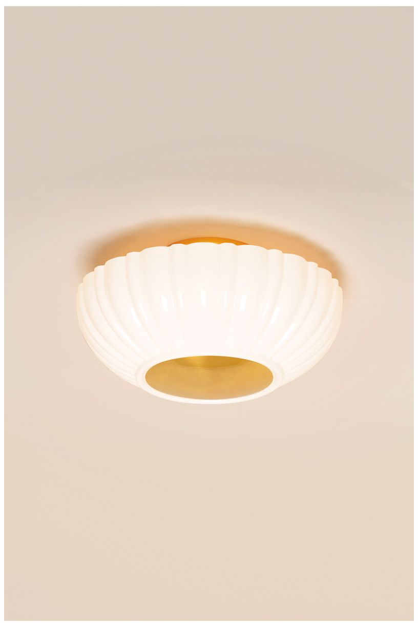 Image 4 Mitzi Anne 15" Wide Aged Brass Ceiling Light more views