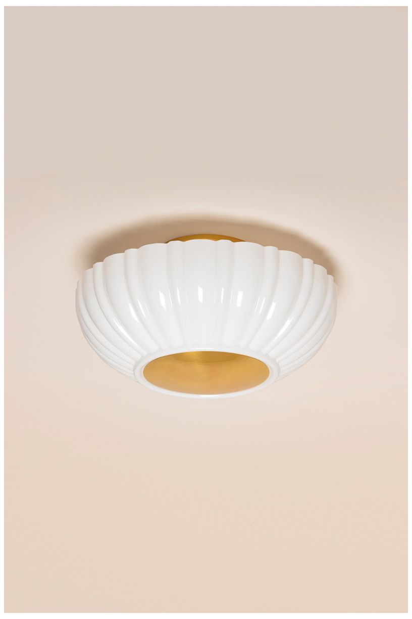 Image 5 Mitzi Anne 15" Wide Aged Brass Ceiling Light more views