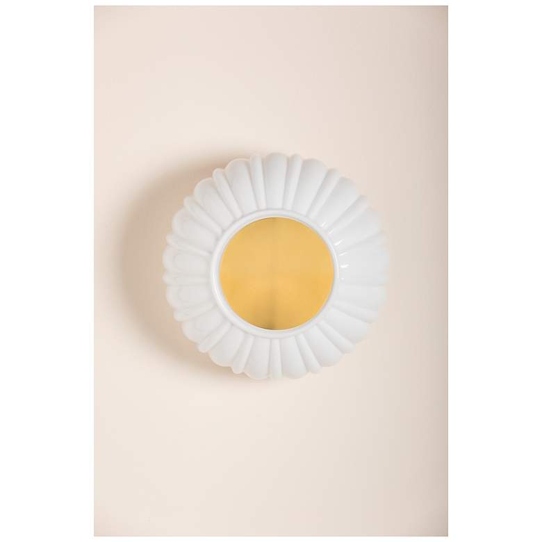 Image 6 Mitzi Anne 15" Wide Aged Brass Ceiling Light more views