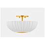 7_Mitzi Anne 15" Wide Aged Brass Ceiling Light more views