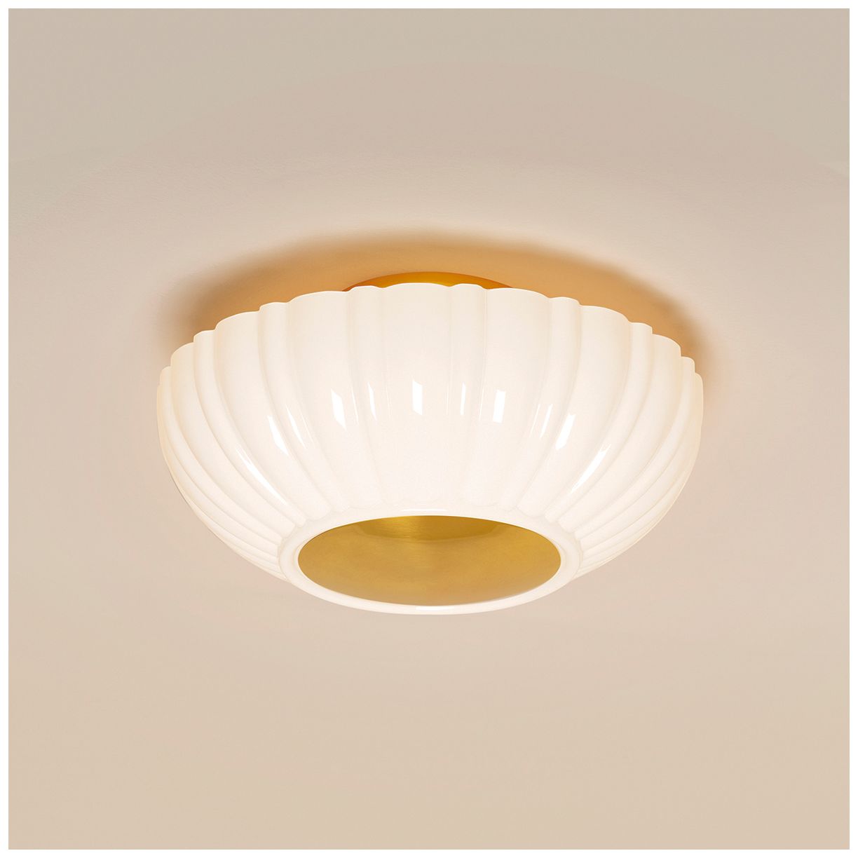 Mitzi Anne 15" Wide Aged Brass Ceiling Light