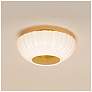 Mitzi Anne 15" Wide Aged Brass Ceiling Light