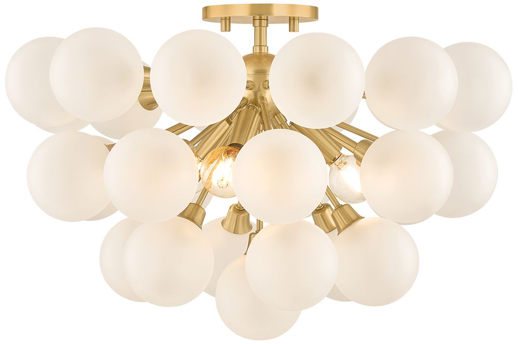 Image 2 Mitzi Antoneta Semi Flush Aged Brass more views