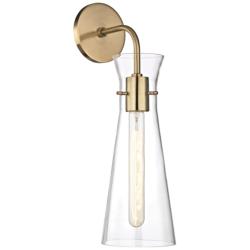 Mitzi Anya 18 1/2" High Aged Brass Wall Sconce