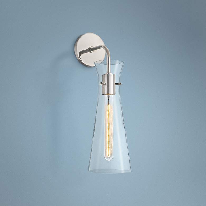 Image 1 Mitzi Anya 18 1/2 inch High Polished Nickel Wall Sconce