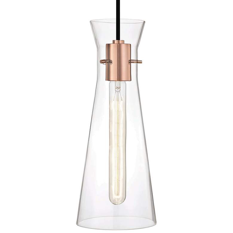 Image 3 Mitzi Anya 5 1/2" Wide Polished Copper Mini Pendant more views