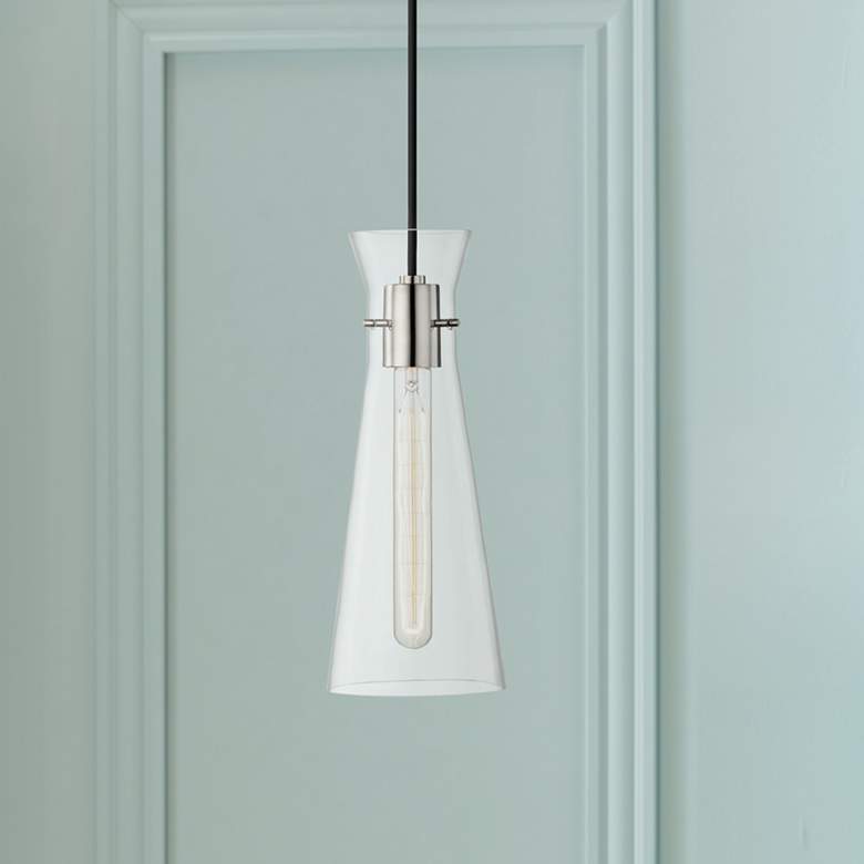 Image 1 Mitzi Anya 5 1/2" Wide Polished Nickel Mini Pendant