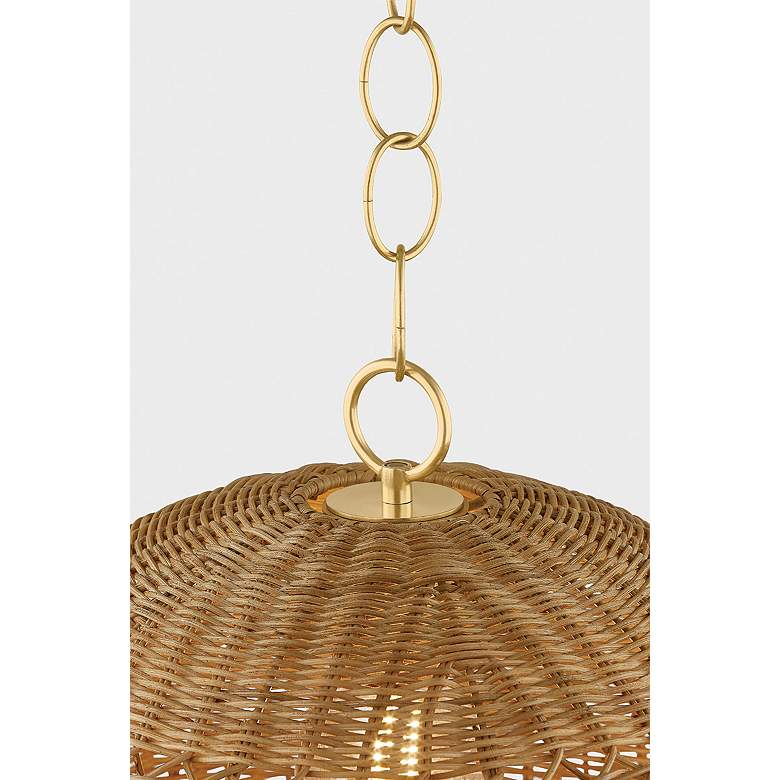 Image 3 Mitzi April Pendant 18" in Aged Brass more views