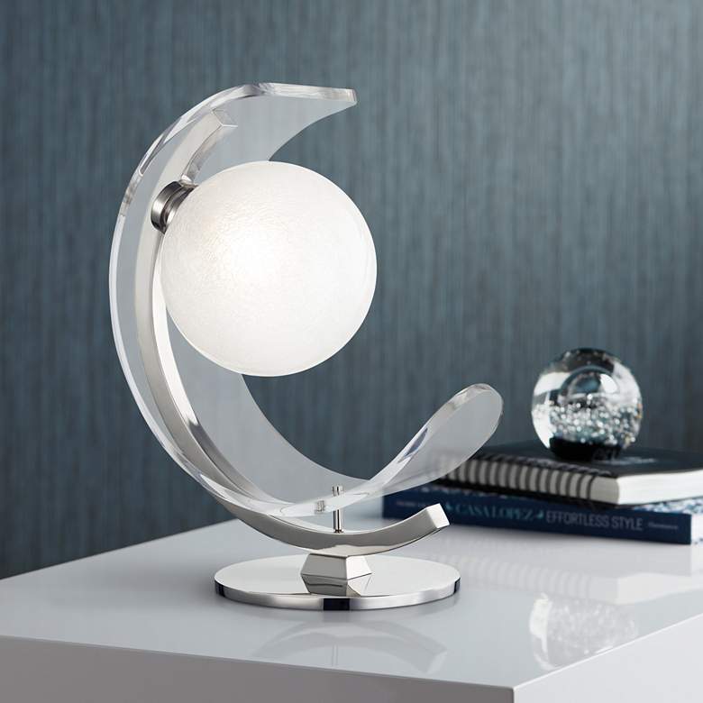 Image 1 Mitzi Arden 15" High Polished Nickel LED Accent Table Lamp