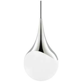 Image1 of Mitzi Ariana 10 1/2"W Polished Nickel Teardrop Mini Pendant