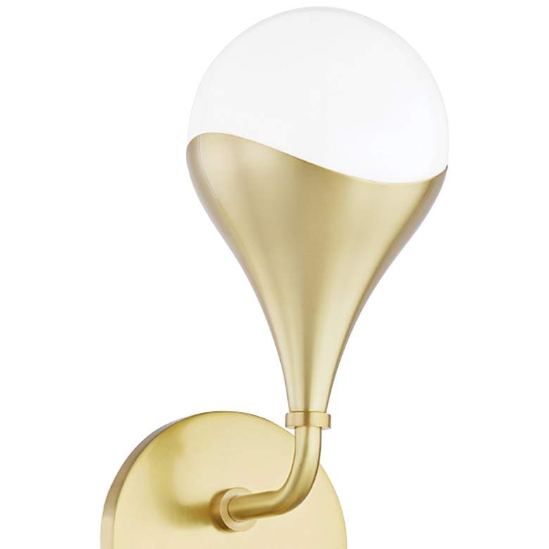 Image 3 Mitzi Ariana 18 1/2" High 2-Light Aged Brass LED Wall Sconce more views
