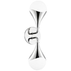 Mitzi Ariana 18 1/2&quot; High 2-Light Nickel LED Wall Sconce