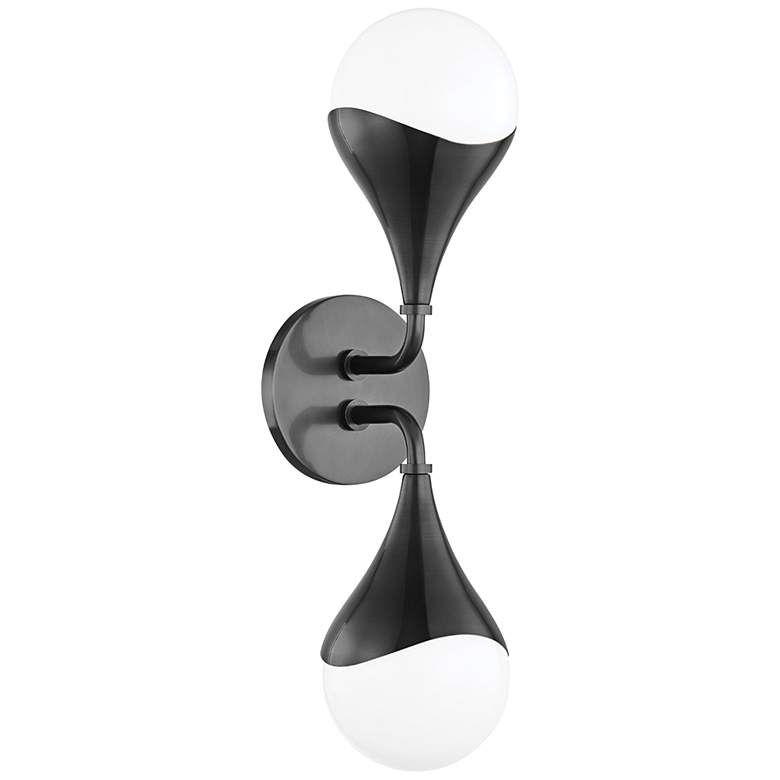 Image 1 Mitzi Ariana 18 1/2" High 2-Light Old Bronze LED Wall Sconce
