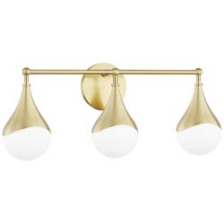 Mitzi Ariana 22 3/4&quot; Wide 3-Light Aged Brass LED Bath Light