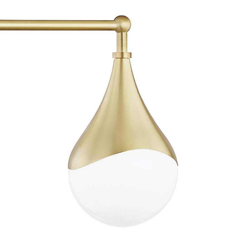 Image 3 Mitzi Ariana 22 3/4" Wide 3-Light Aged Brass LED Bath Light more views