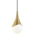 Mitzi Ariana 7 1/2" Wide Aged Brass Modern Mini Pendant Light