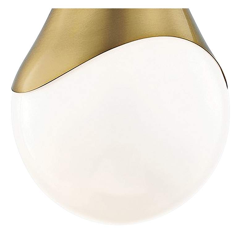 Image 3 Mitzi Ariana 7 1/2" Wide Aged Brass Modern Mini Pendant Light more views