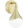 Mitzi Ariana 9 1/2" High Aged Brass LED Wall Sconce