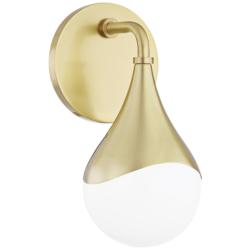 Mitzi Ariana 9 1/2&quot; High Aged Brass LED Wall Sconce