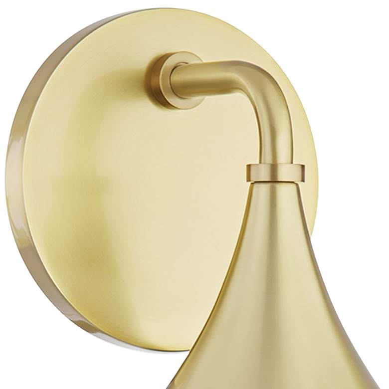 Image 2 Mitzi Ariana 9 1/2" High Aged Brass LED Wall Sconce more views