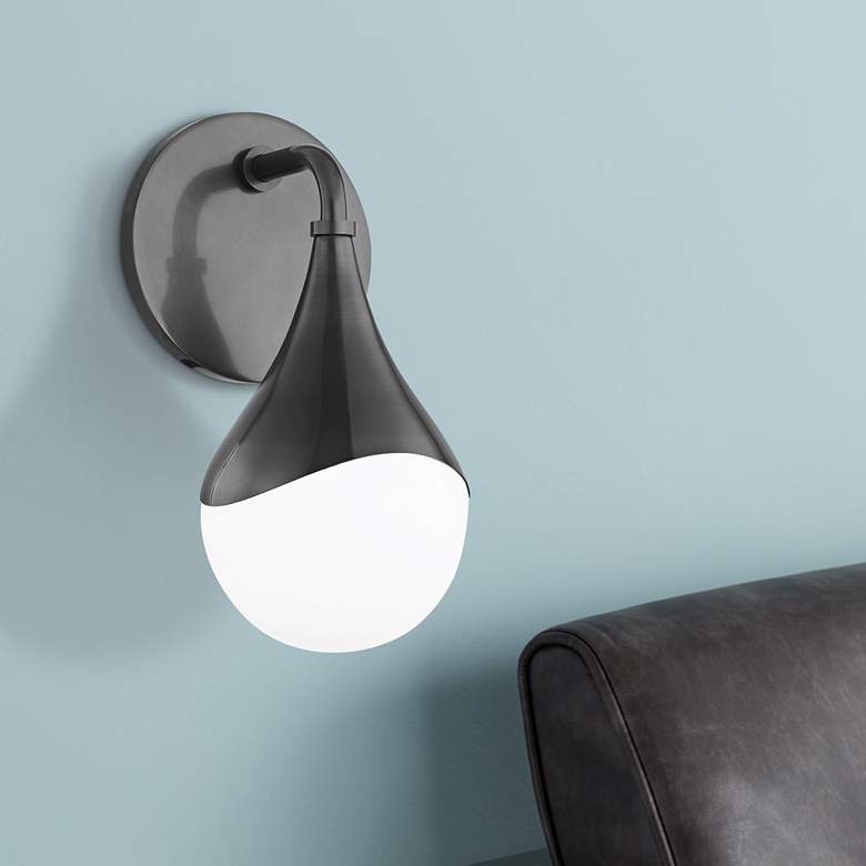 Image 1 Mitzi Ariana 9 1/2" High Old Bronze LED Wall Sconce