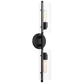Image1 of Mitzi Ariel 28" High Soft Black 2-Light Wall Sconce