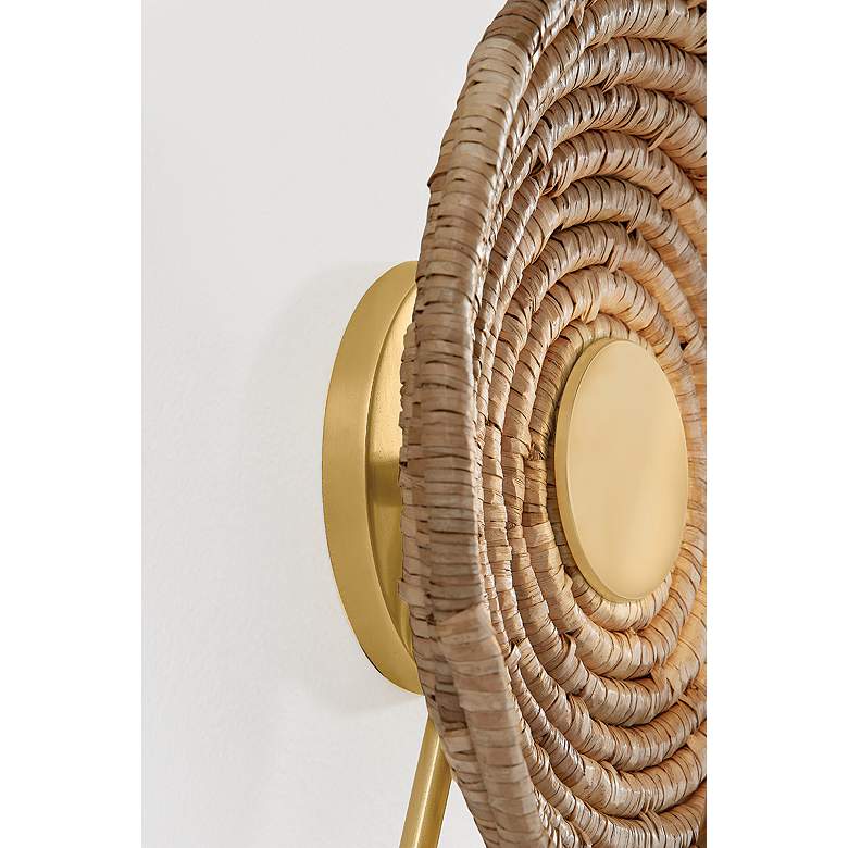 Image 2 Mitzi Ashby Wall Sconce 11" in Aged Brass more views
