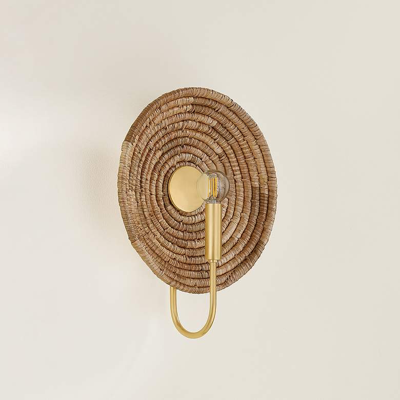 Image 3 Mitzi Ashby Wall Sconce 11" in Aged Brass more views