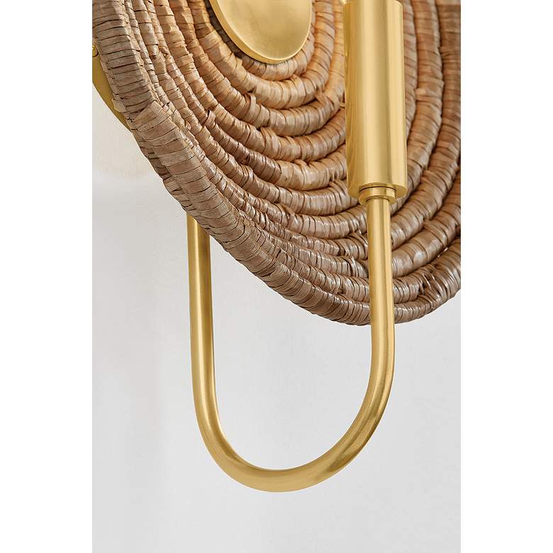 Image 4 Mitzi Ashby Wall Sconce 11" in Aged Brass more views