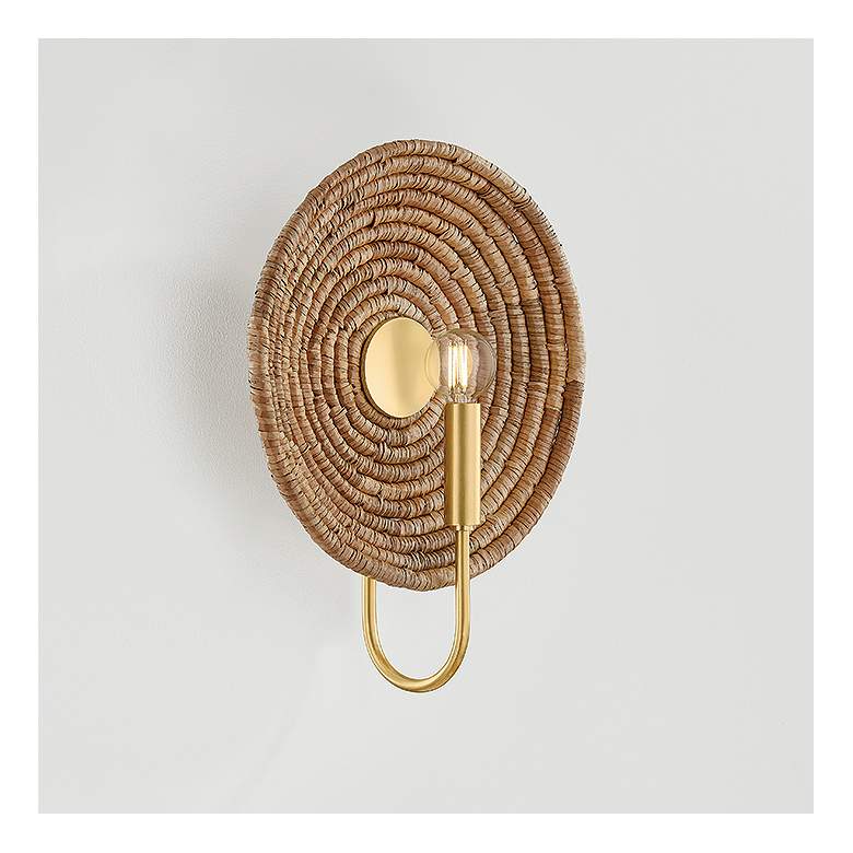Image 5 Mitzi Ashby Wall Sconce 11" in Aged Brass more views