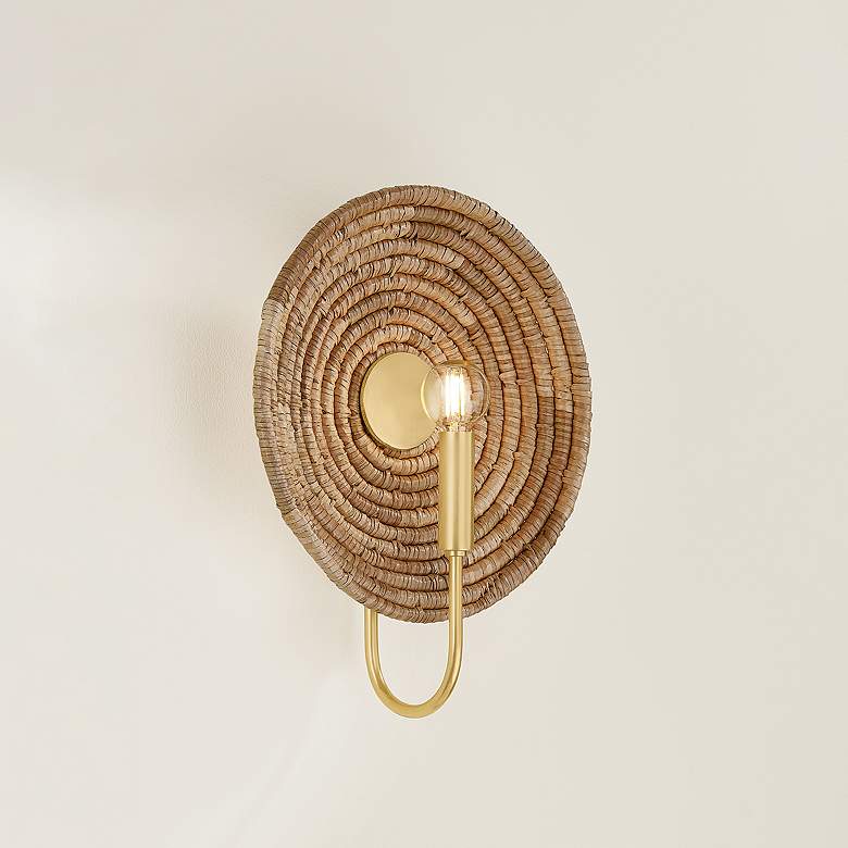 Image 6 Mitzi Ashby Wall Sconce 11" in Aged Brass more views