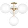 Mitzi Ashleigh 20 1/4"W Aged Brass 4-Light LED Ceiling Light