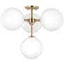 Thumbnail2 of Mitzi Ashleigh 20 1/4"W Aged Brass 4-Light LED Ceiling Light