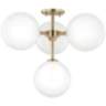 Mitzi Ashleigh 20 1/4"W Aged Brass 4-Light LED Ceiling Light