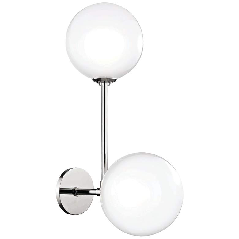 Image 1 Mitzi Ashleigh 21 1/2" High Nickel 2-Light LED Wall Sconce