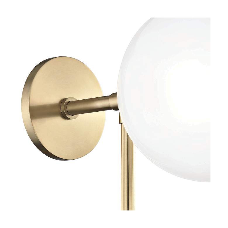 Image 3 Mitzi Ashleigh 21 1/2"H Aged Brass 2-Light LED Wall Sconce more views