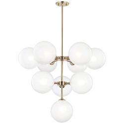 Mitzi Ashleigh 29 3/4"W Aged Brass 10-Light LED Chandelier