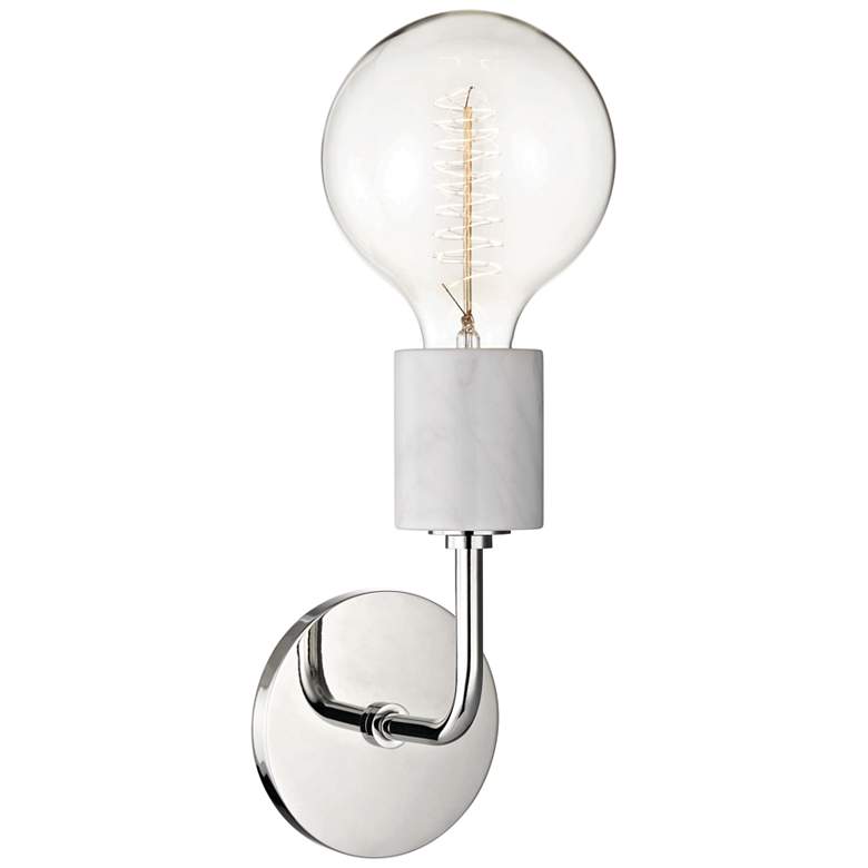 Mitzi Asime 14 1/2&quot; High Polished Nickel Wall Sconce more views