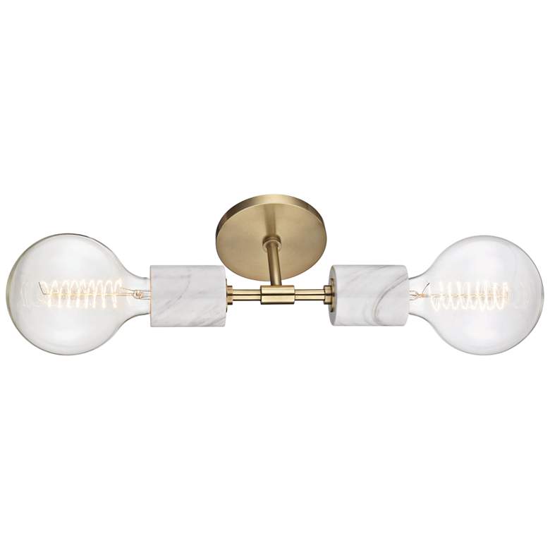 Image 4 Mitzi Asime 20 3/4" High Aged Brass 2-Light Wall Sconce more views