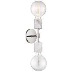 Mitzi Asime 21 3/4&quot; High Polished Nickel 2-Light Wall Sconce
