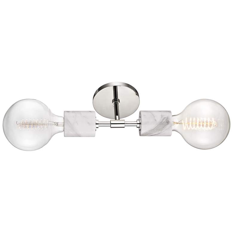 Image 3 Mitzi Asime 21 3/4" High Polished Nickel 2-Light Wall Sconce more views