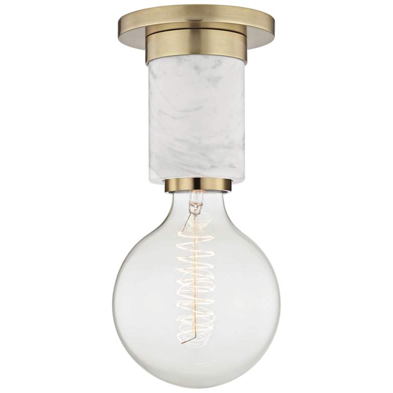 Image 1 Mitzi Asime 5" Wide Aged Brass Ceiling Light
