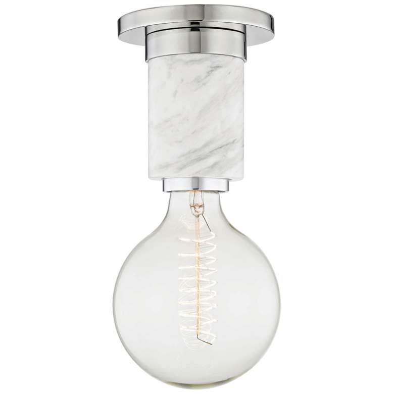 Image 1 Mitzi Asime 5" Wide Polished Nickel Ceiling Light