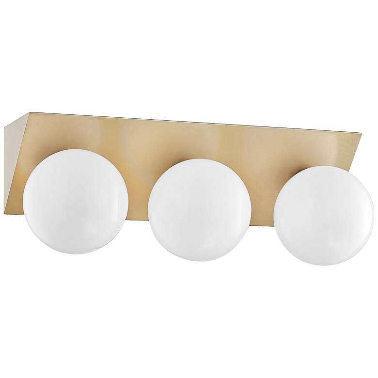 Image 1 Mitzi Aspyn 18 1/4" Wide Aged Brass 3-Light LED Bath Light