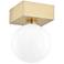 Mitzi Aspyn 5 1/4" Wide Aged Brass LED Ceiling Light