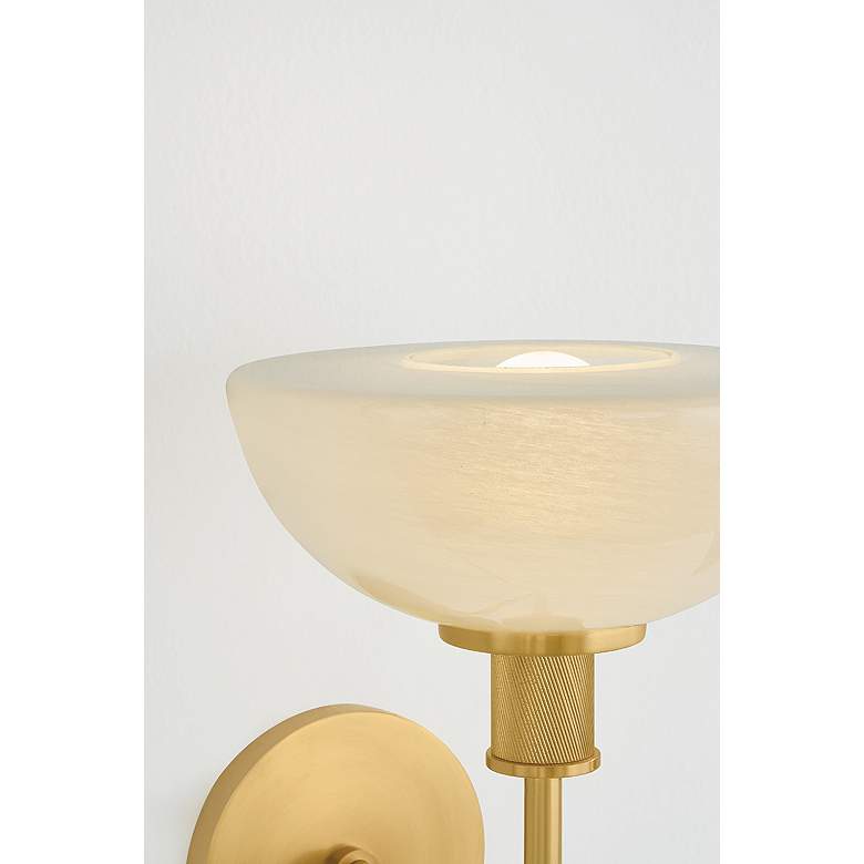 Image 2 Mitzi Aster Wall Sconce 7.75" in Aged Brass more views