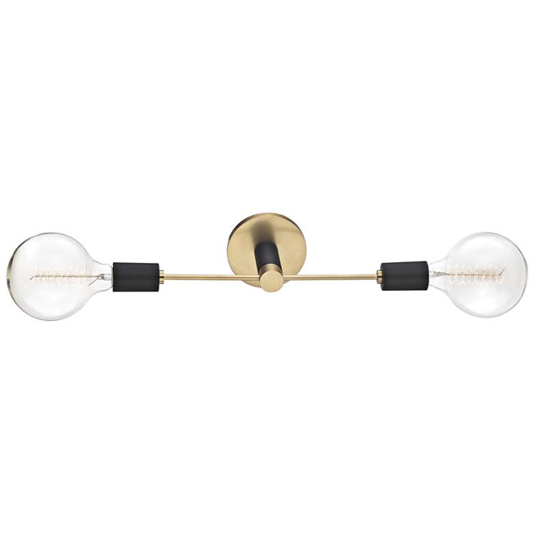 Image 4 Mitzi Astrid 18 inch High Aged Brass 2-Light Wall Sconce more views