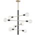 Mitzi Astrid 28"W Aged Brass and Black 8-Light Chandelier