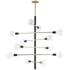 Mitzi Astrid 36" Wide Aged Brass and Black 12-Light Modern Chandelier