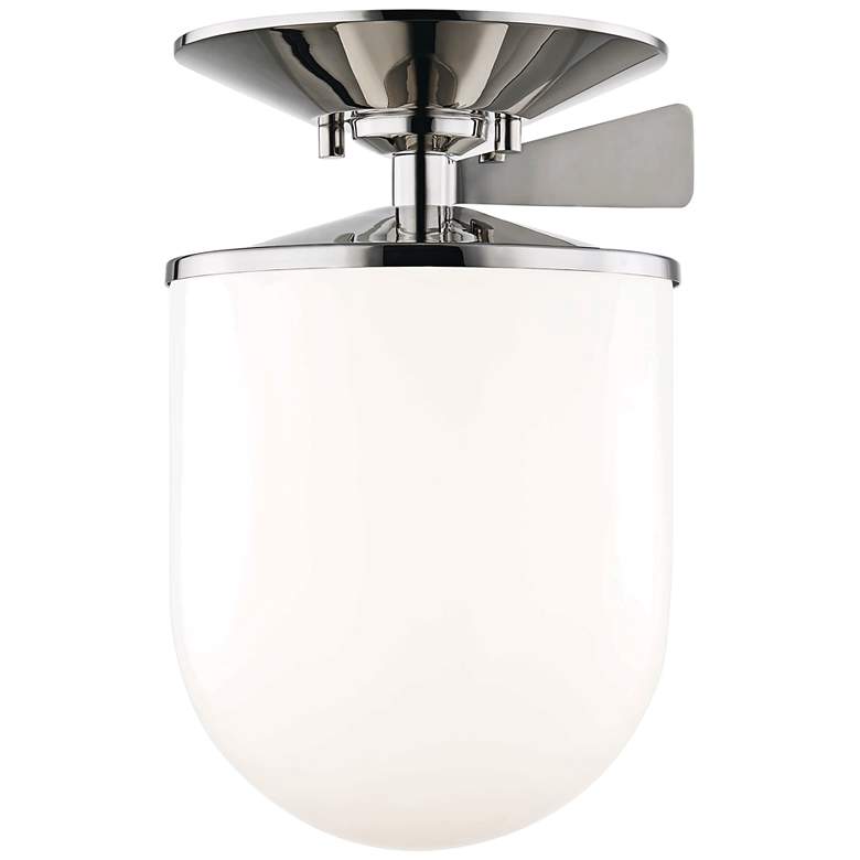Image 1 Mitzi Audrey 7 1/2 inch Wide Polished Nickel Ceiling Light